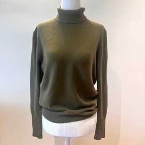 Nili Lotan Ralphie Turtleneck  Sweater Olive Green Size XS